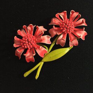 Flower Power Enamel Brooch